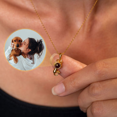 Animal Photo Necklace Photo Personalised Necklace - Photo Necklace - Photo Projection Necklace Necklace Brother & Sisters